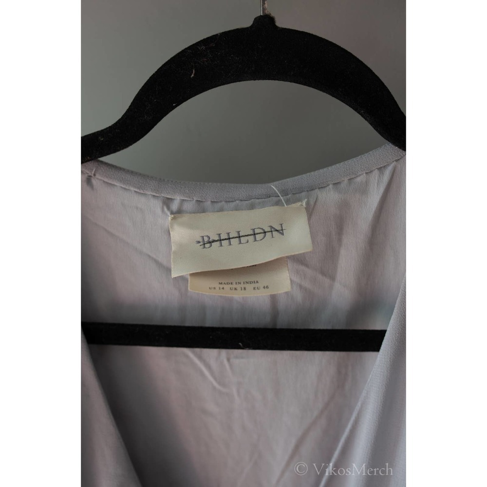BHLDN Plymouth Wrap Dress Lavender Gray NEW - Picture 7 of 9